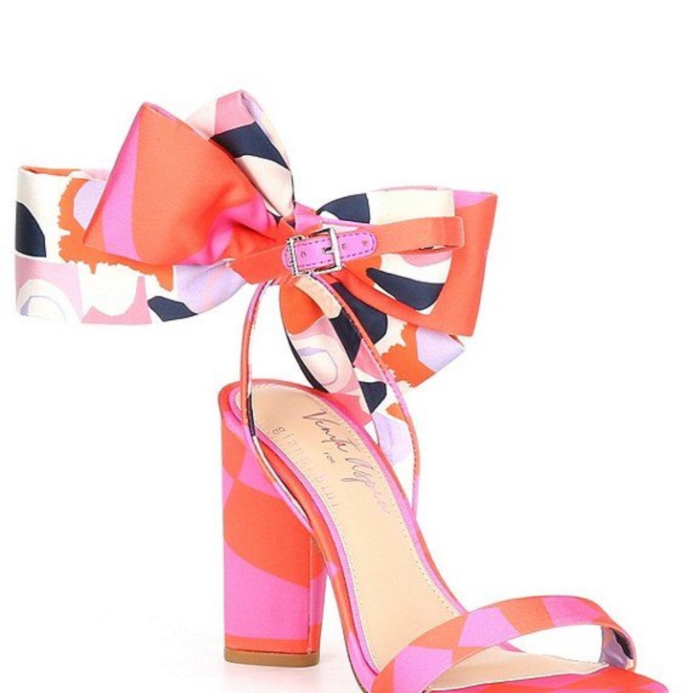 Venita Aspen Block Heel SATIN SHOE with BOW